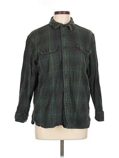 Pre-owned Levi's Long Sleeve Button Down Shirt In Green