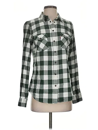 Pre-owned Levi's Long Sleeve Button Down Shirt In Green