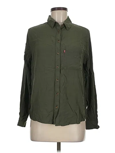 Pre-owned Levi's Long Sleeve Button Down Shirt In Green