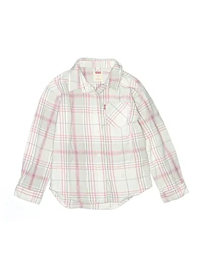 Pre-owned Levi's Kids'  Long Sleeve Button Down Shirt In Ivory