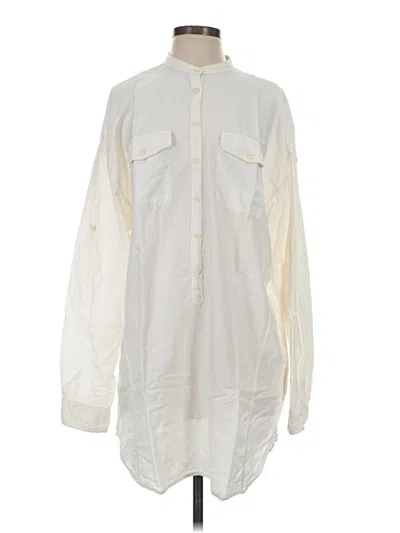 Pre-owned Levi's Long Sleeve Button Down Shirt In Ivory