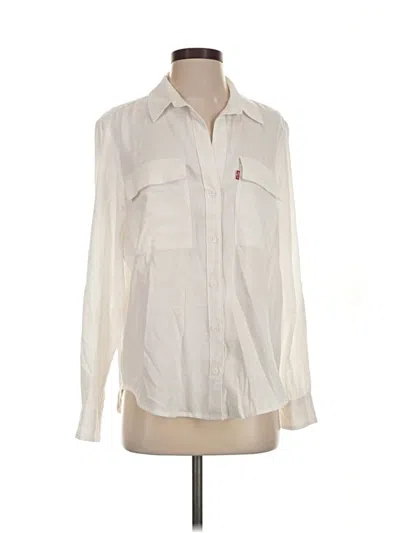 Pre-owned Levi's Long Sleeve Button Down Shirt In Ivory