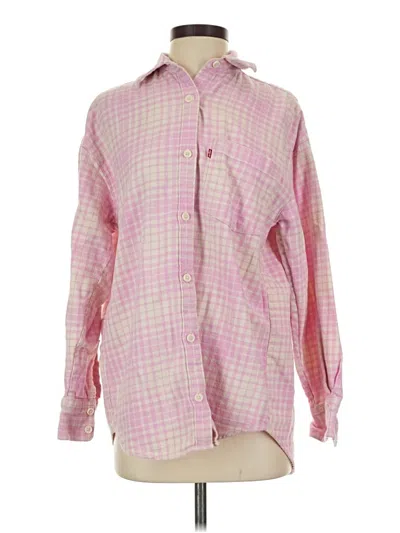 Pre-owned Levi's Long Sleeve Button Down Shirt In Pink