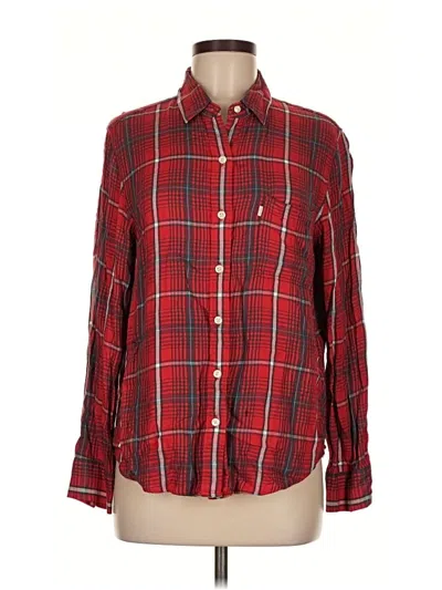 Pre-owned Levi's Long Sleeve Button Down Shirt In Red