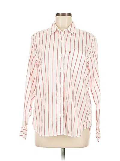 Pre-owned Levi's Long Sleeve Button Down Shirt In Red