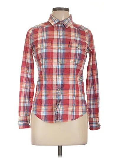 Pre-owned Levi's Long Sleeve Button Down Shirt In Red