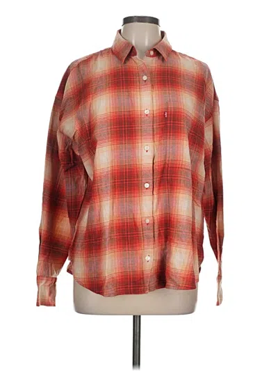 Levi's Long Sleeve Button Down Shirt In Red