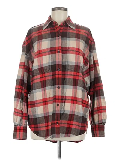 Pre-owned Levi's Long Sleeve Button Down Shirt In Red