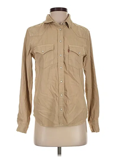 Pre-owned Levi's Long Sleeve Button Down Shirt In Tan