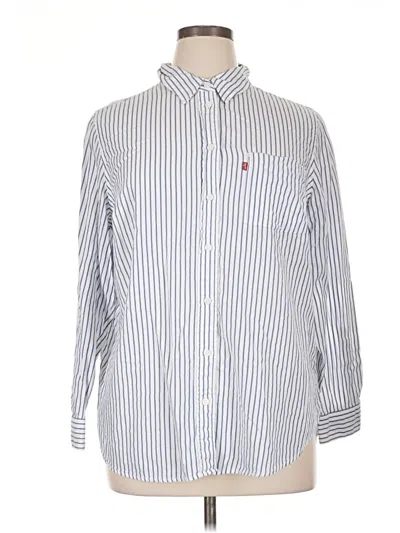 Pre-owned Levi's Long Sleeve Button Down Shirt In White
