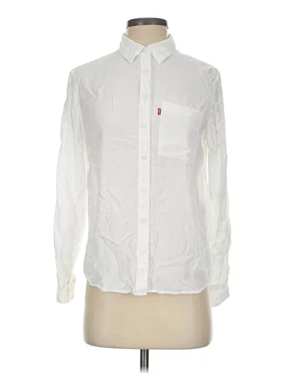 Pre-owned Levi's Long Sleeve Button Down Shirt In White
