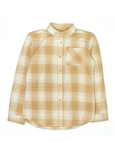 Pre-owned Levi's Kids'  Long Sleeve Button Down Shirt In Yellow