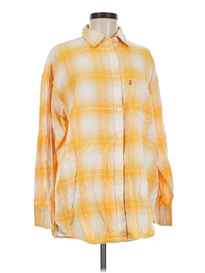 Pre-owned Levi's Long Sleeve Button Down Shirt In Yellow