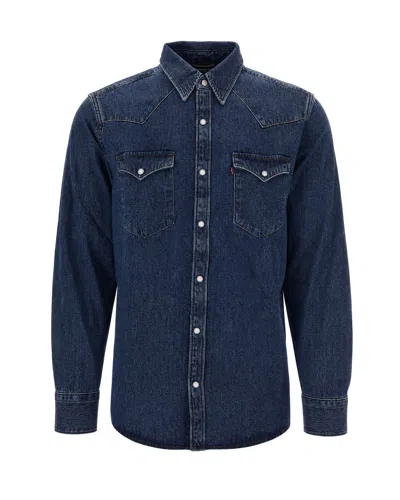 Levi's Long Sleeve Denim Western Shirt In Solucell Western