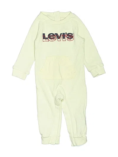 Pre-owned Levi's Babies'  Long Sleeve Onesie In Yellow