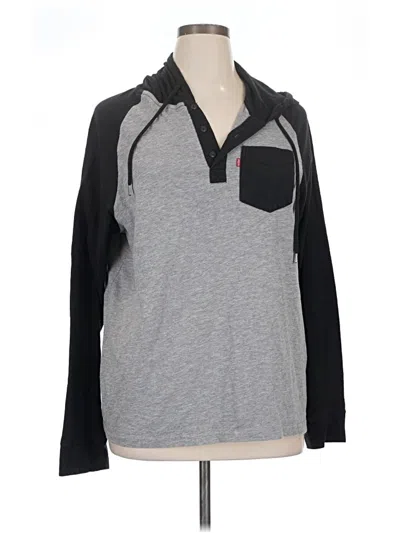 Pre-owned Levi's Long Sleeve Polo Shirt In Gray
