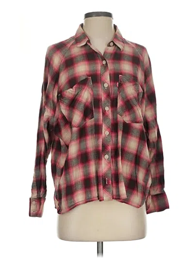 Pre-owned Levi's Long Sleeve Polo Shirt In Red
