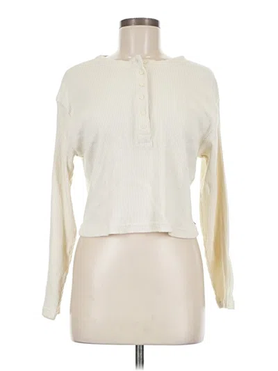 Pre-owned Levi's Long Sleeve Polo Shirt In White
