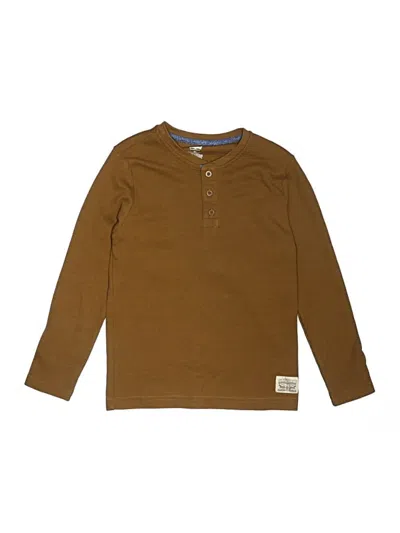 Pre-owned Levi's Kids'  Long Sleeve Top Brown Tops