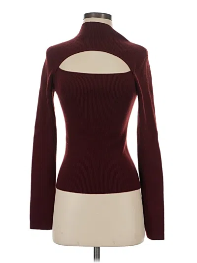 Pre-owned Levi's Long Sleeve Top Burgundy Turtleneck Tops