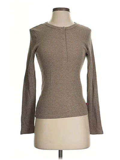 Pre-owned Levi's Long Sleeve T-shirt In Brown