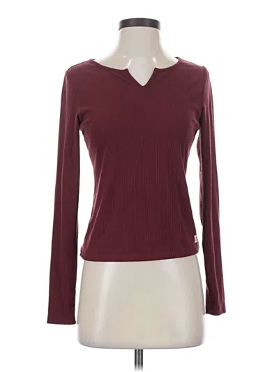 Pre-owned Levi's Long Sleeve T-shirt In Burgundy