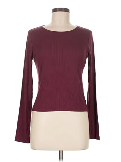 Pre-owned Levi's Long Sleeve T-shirt In Burgundy