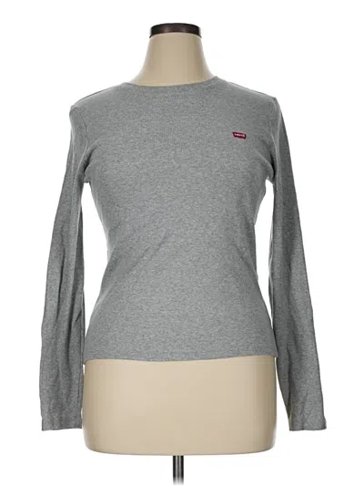 Pre-owned Levi's Long Sleeve T-shirt In Gray