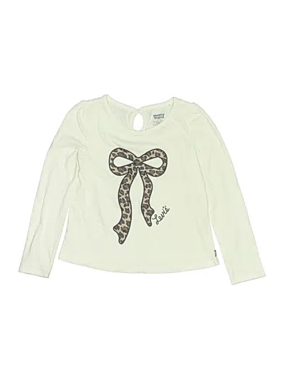 Pre-owned Levi's Kids'  Long Sleeve T-shirt In Ivory