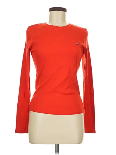 Pre-owned Levi's Long Sleeve T-shirt In Orange