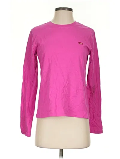 Pre-owned Levi's Long Sleeve T-shirt In Pink