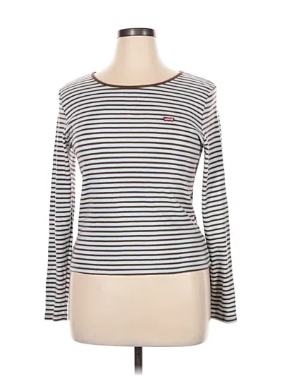 Pre-owned Levi's Long Sleeve T-shirt In Silver