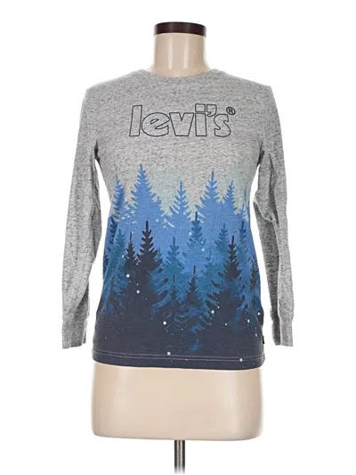 Pre-owned Levi's Long Sleeve T-shirt In Silver