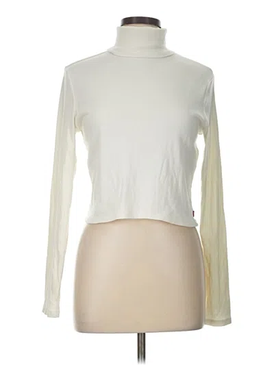 Pre-owned Levi's Long Sleeve Turtleneck In Ivory