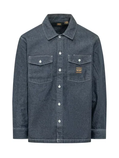 Levi's Ls Worker Rinse Work Shirt In Dark Indigo