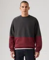 Levi's Levi' Men's Relaxed Fit Crewneck Long Sleeve Red Tab Logo Sweatshirt In Multi
