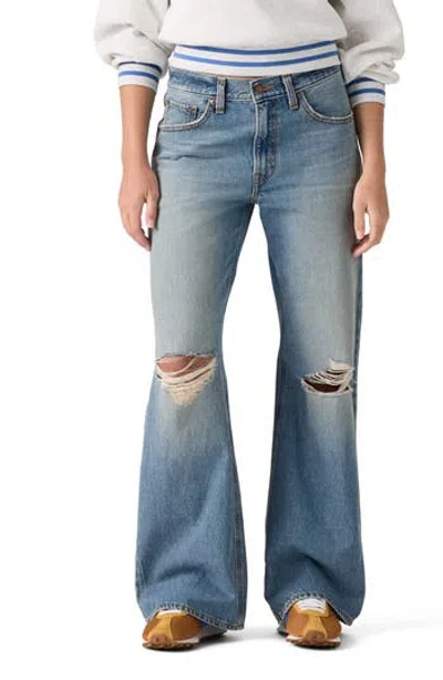 Levi's Middy Distressed Loose Bootcut Jeans In Yellow Flag