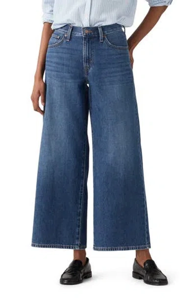 Levi's Middy Mid Rise Ankle Wide Leg Jeans In Blue