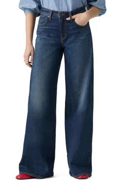 Levi's Middy Mid Rise Wide Leg Jeans In Blue