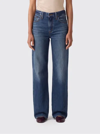 Levi's Mid-rise Flared Jeans In Cotton Denim With Five-pocket Design In Animal Print