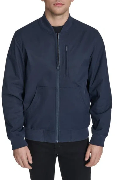 Levi's Oxford Water Resistant Bomber Jacket In Blue