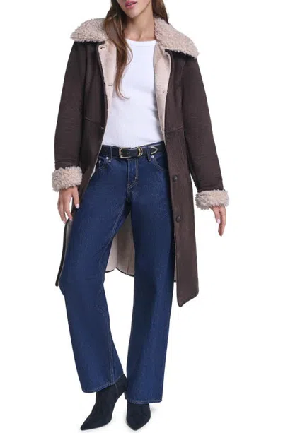 Levi's Penny Lane Faux Shearling Coat In Brown