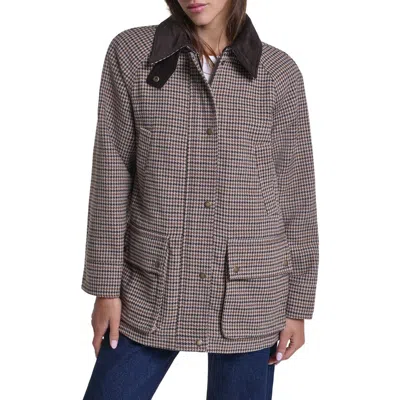 Levi's Plaid Wool Blend Barn Coat In Brown