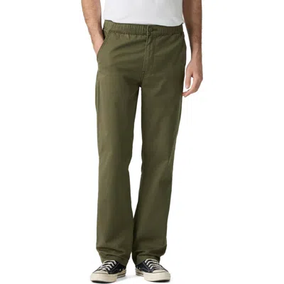 Levi's Pull-on Relaxed Straight Leg Twill Pants In Green