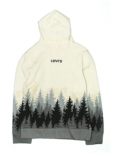 Pre-owned Levi's Kids'  Pullover Hoodie In White