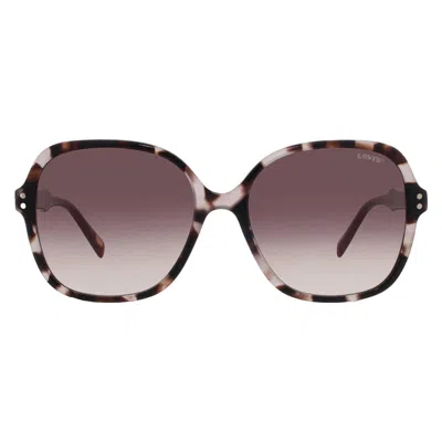 Levi's Purple Square Ladies Sunglasses Lv 5015/s 0ht8/ha 57 In Multi