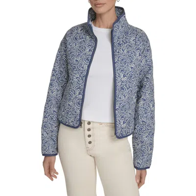Levi's Quilted Cotton Jacket In Blue