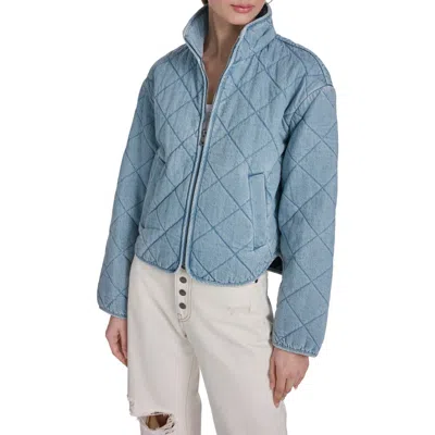 Levi's Quilted Cotton Jacket In Blue