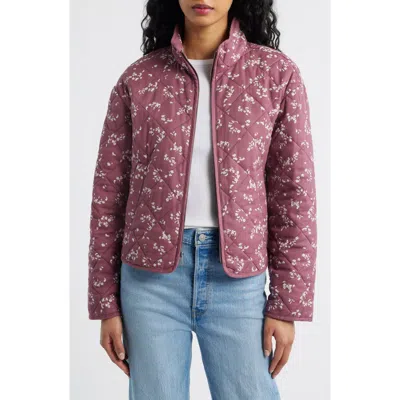 Levi's Quilted Cotton Jacket In Burgundy