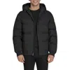 Levi's Men's Quilted Bomber With Hood Jacket In Black